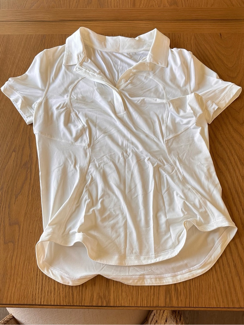 Lululemon White Quick Dry Polo Shirt